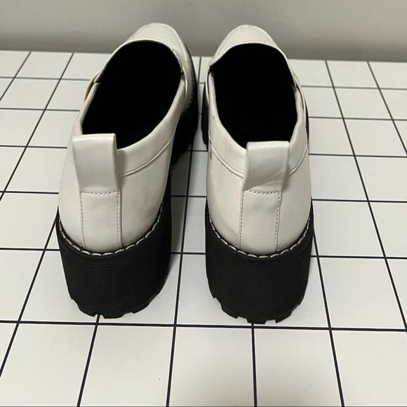 Women's chunky Loafers US8 black and white - Picture 2 of 7